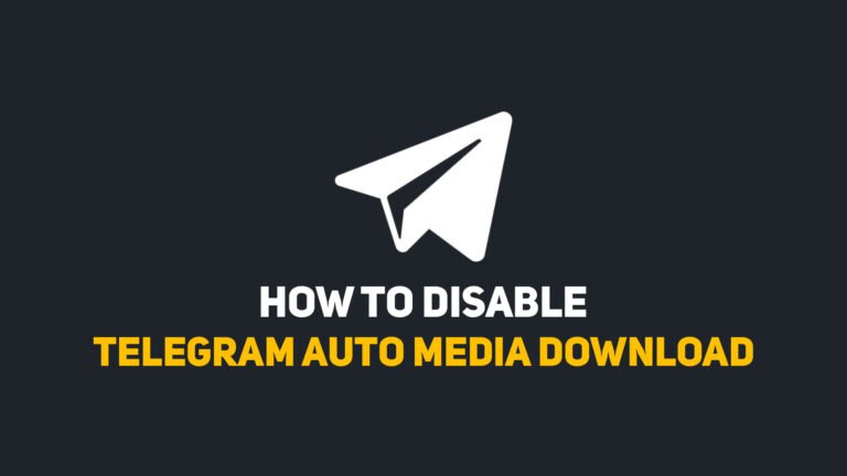 Disable Auto Media Download On Telegram